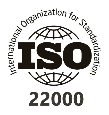 ISO 22000 certification logo — International food safety management system standard